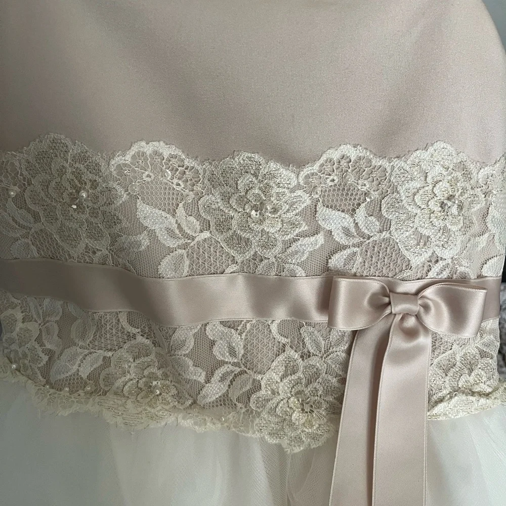 Flower Girl Dress David’s Bridal style H1173.  Girls size 6 - Picture 4 of 6